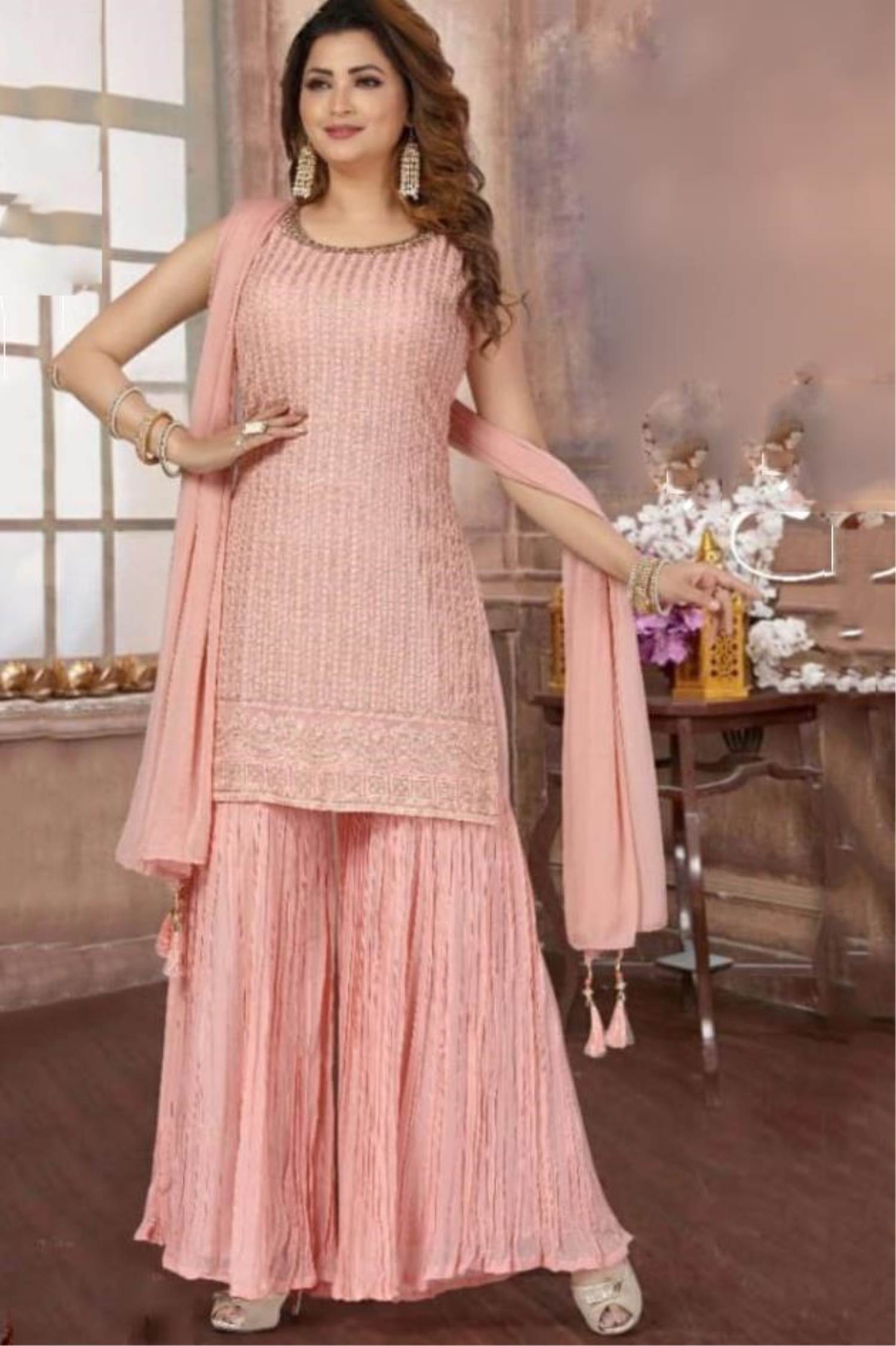 Buy Afghani plazo dress in rajasthani pattern mandala design fashion at  Amazon.in