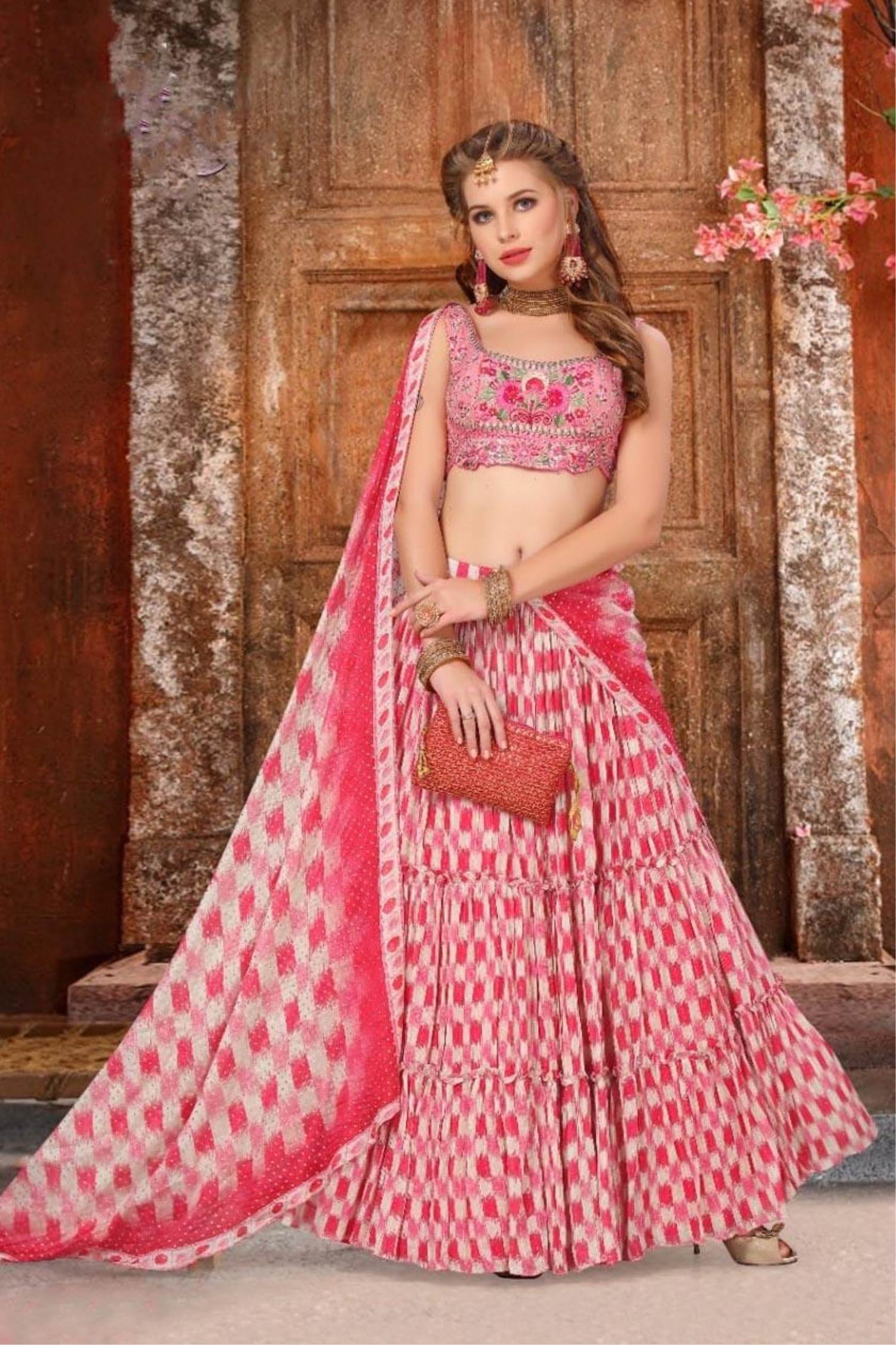 Yankita Kapoor Peach Colour Lehenga Design Buy Online 2023