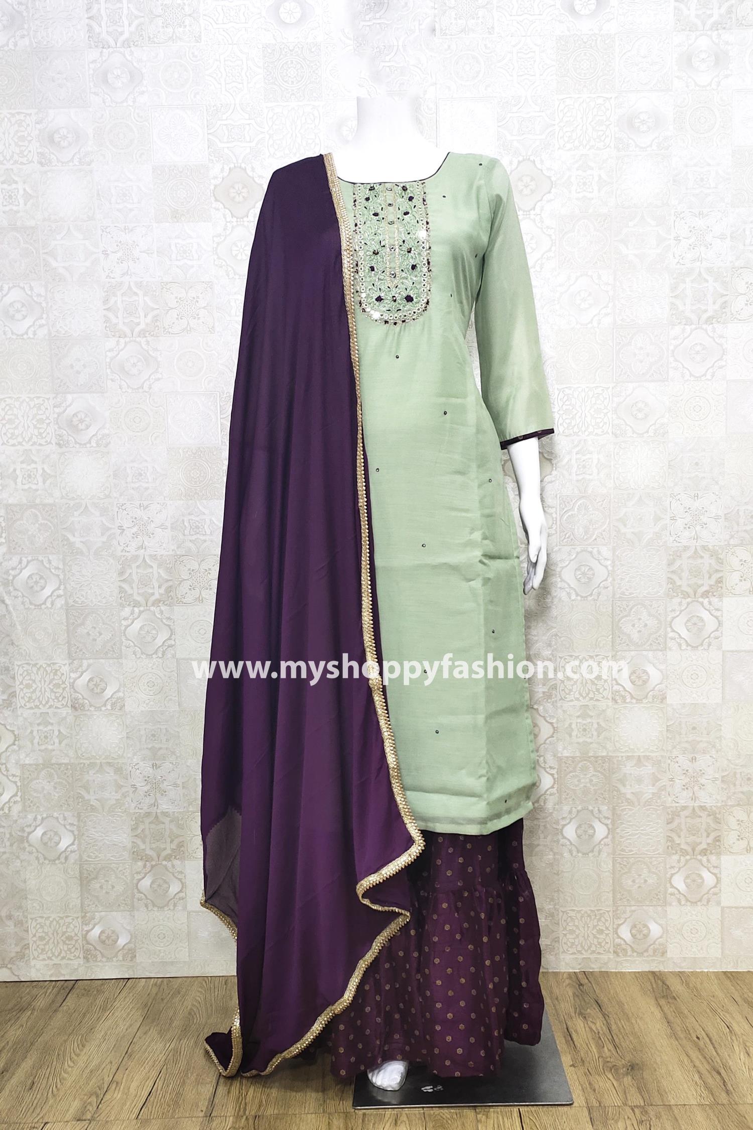 Pista Color Designer Fancy Net Fabric Salwar Suit In Net Fabric With  Embroidery As Semi Stitched - shreematee - 3953879