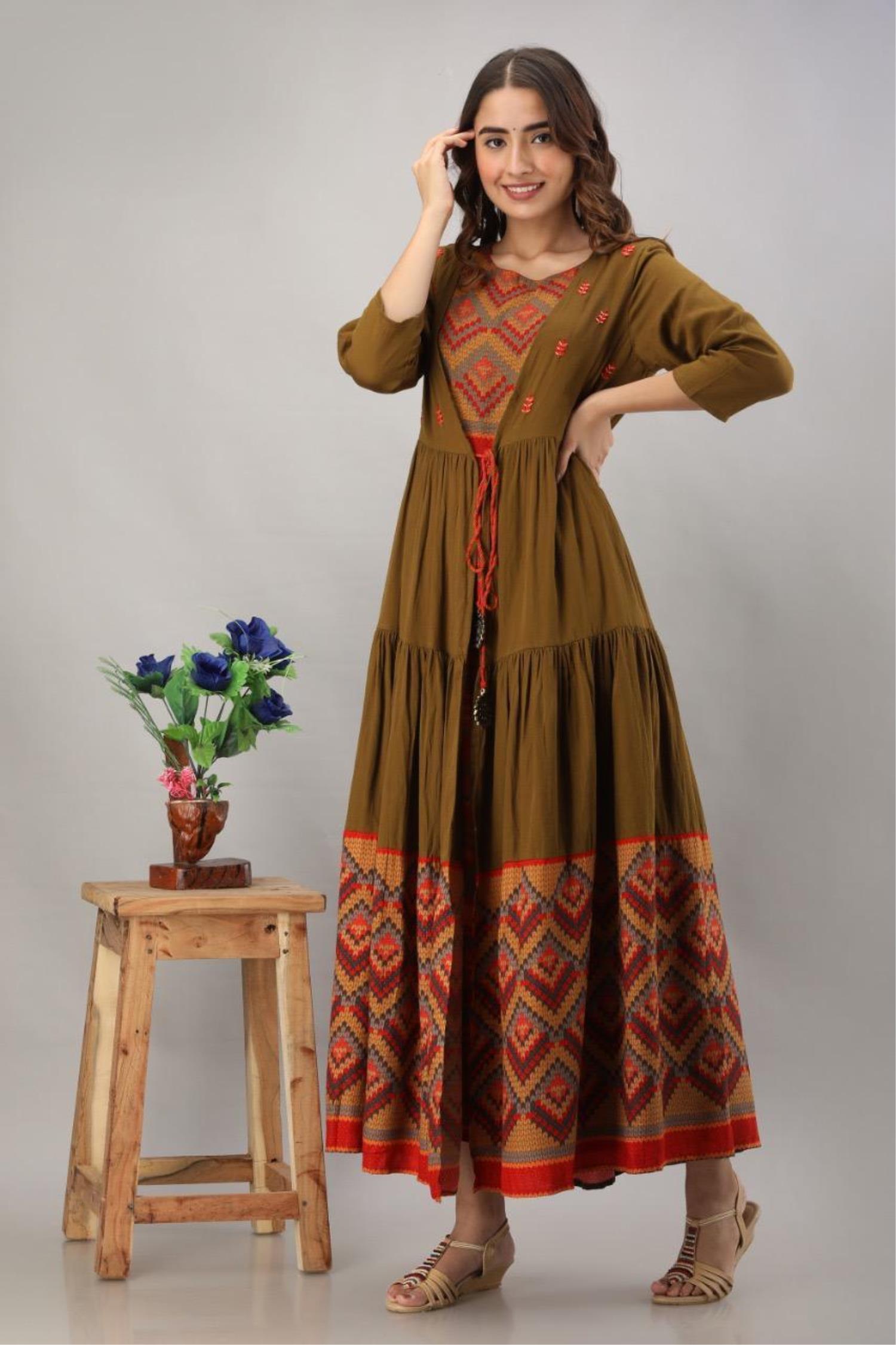 Pakistani Mehndi Party Outfit in Mustard Color – Nameera by Farooq