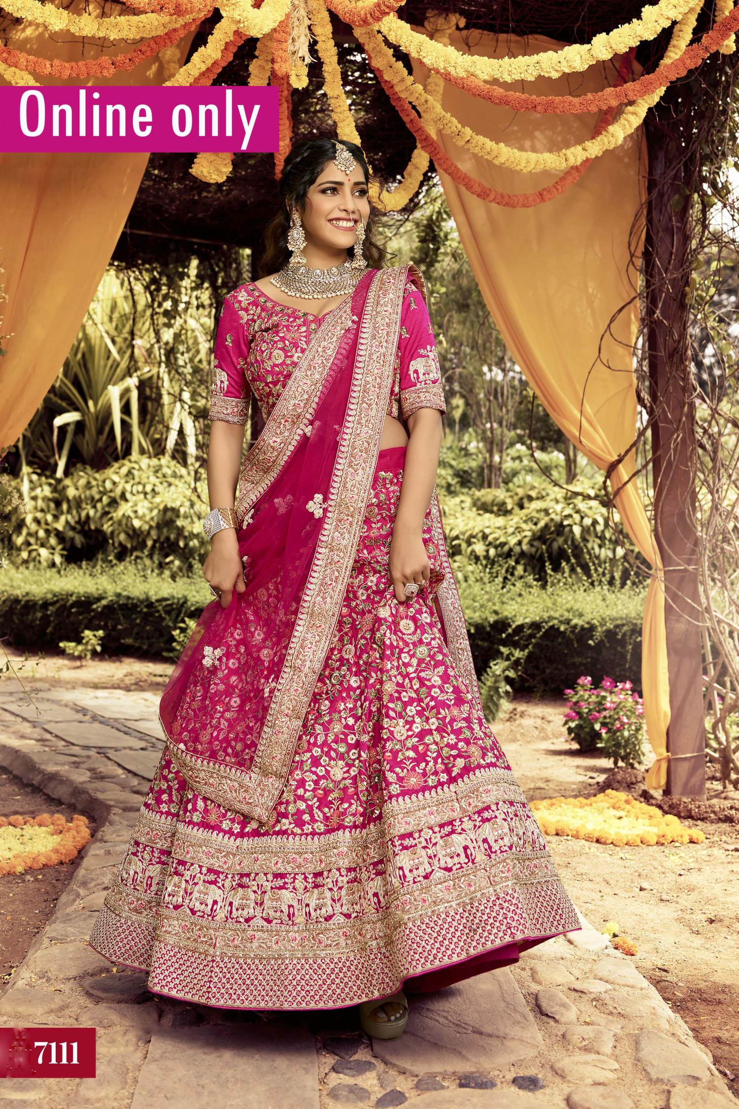 Luxury Designer Pink Bridal Lehenga Choli Online USA UK London UAE – Sunasa