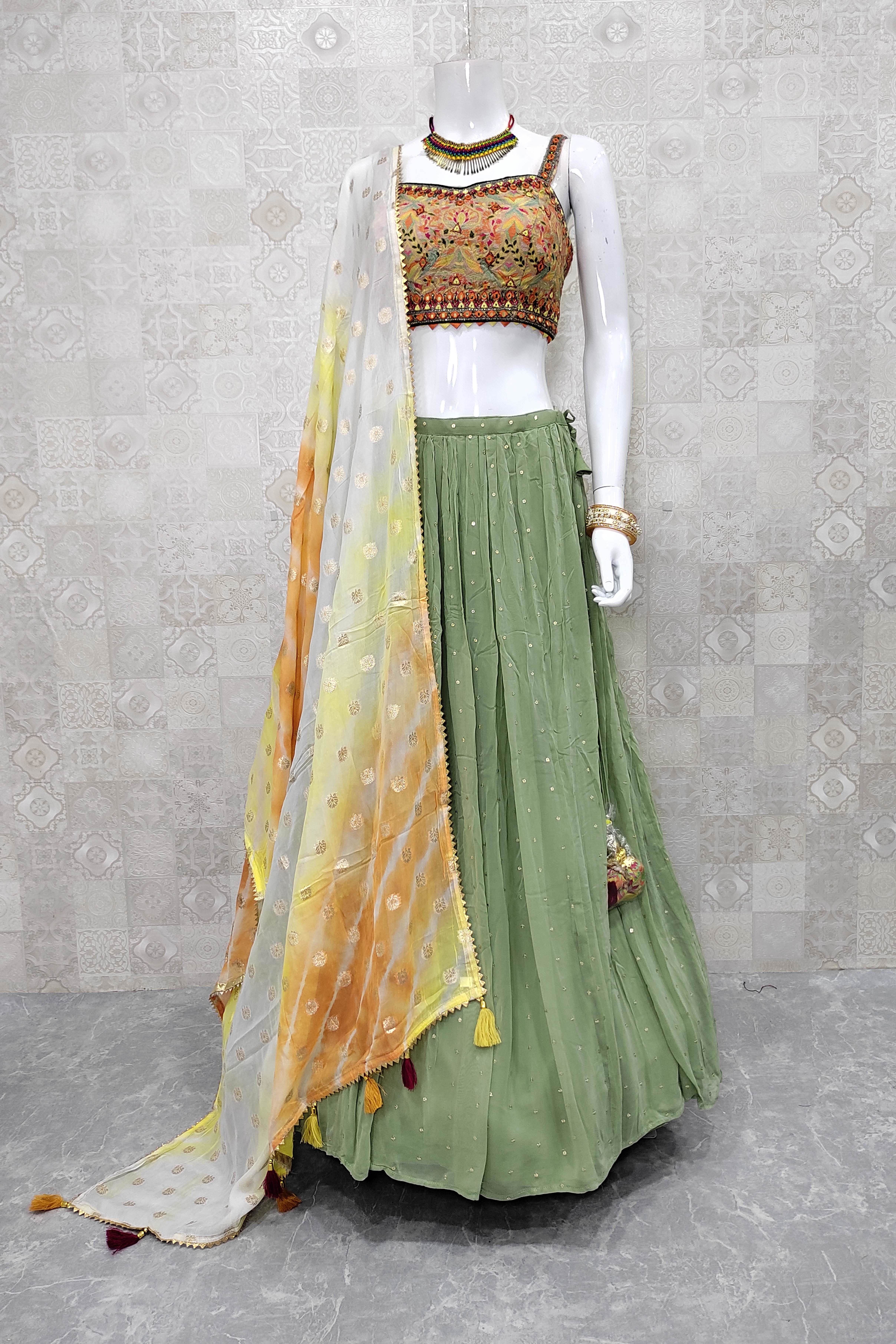 Wedding Wear Lehenga Choli In Pista Green | Best indian wedding dresses,  Punjabi dress design, Stylish dress designs