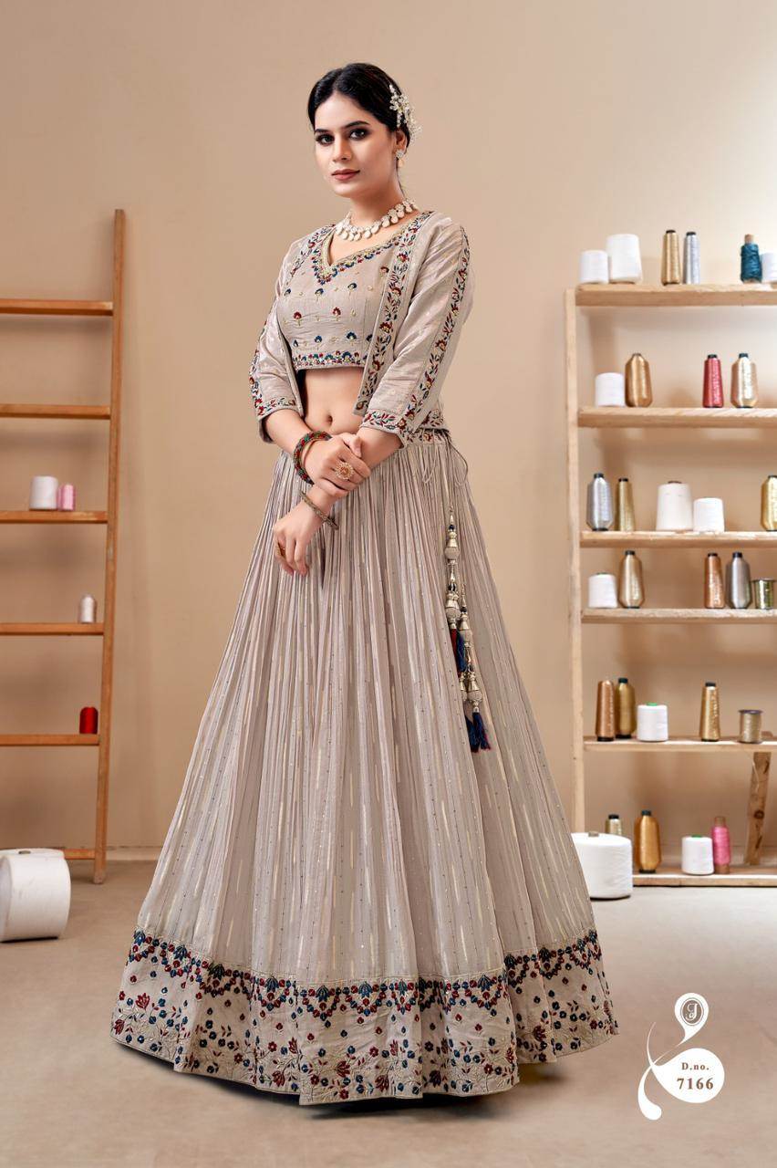Blue Color Wedding Wear Designer Semi-Stitched Lehenga Choli With Koti ::  MY SHOPPY LADIES WEAR