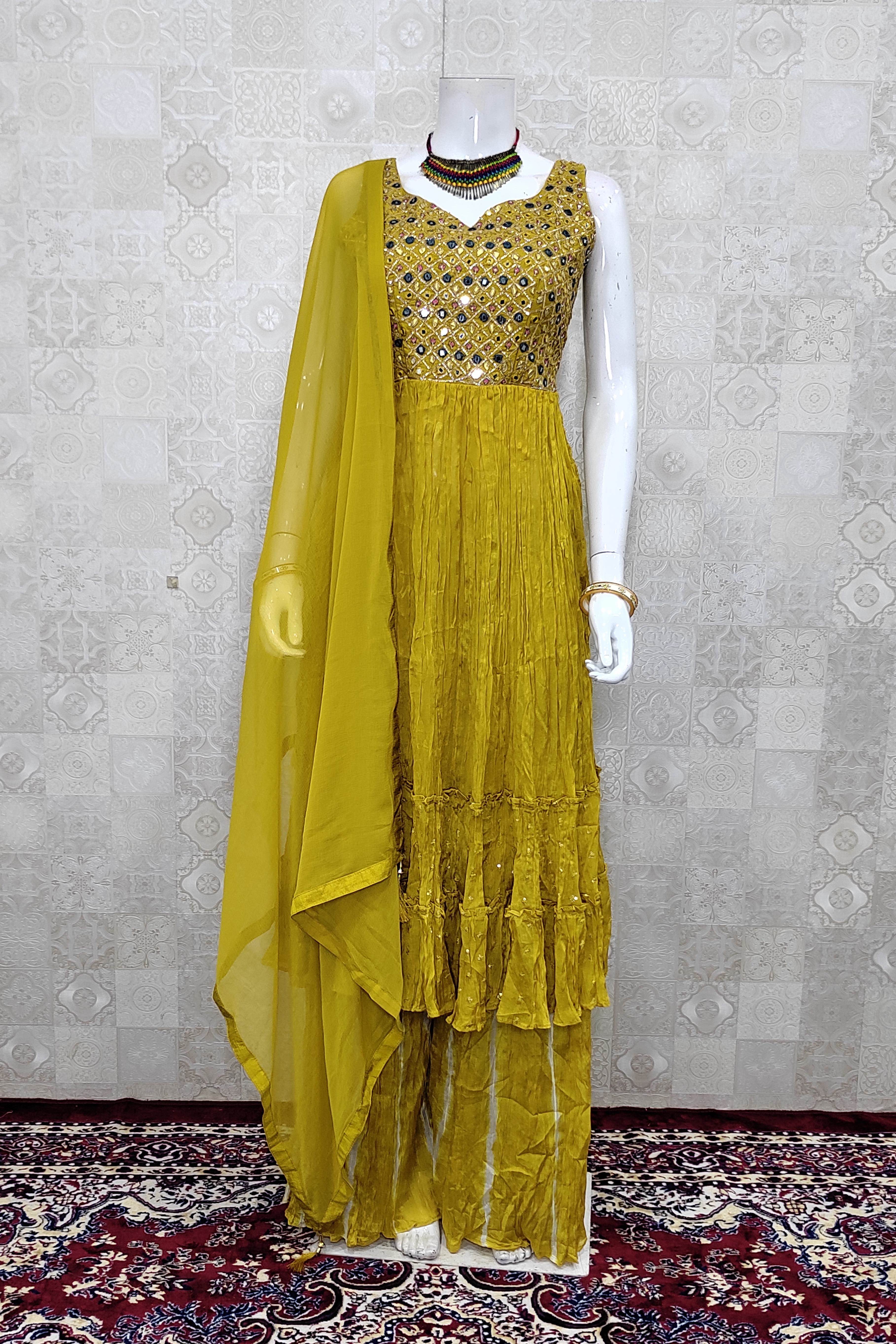 Buy Tira Banarasi Art Silk Mustard Color Woven Dress For Women kurta set  women / kurta set / kurta set for women / kurta suit sets / women kurta set  Online at