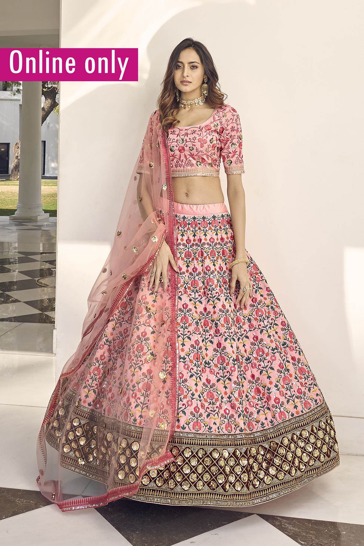 Ahhaaaa Girls Cotton Lehenga Choli with Dupatta Set (Dandiya Dress) –  ahhaaaa.com