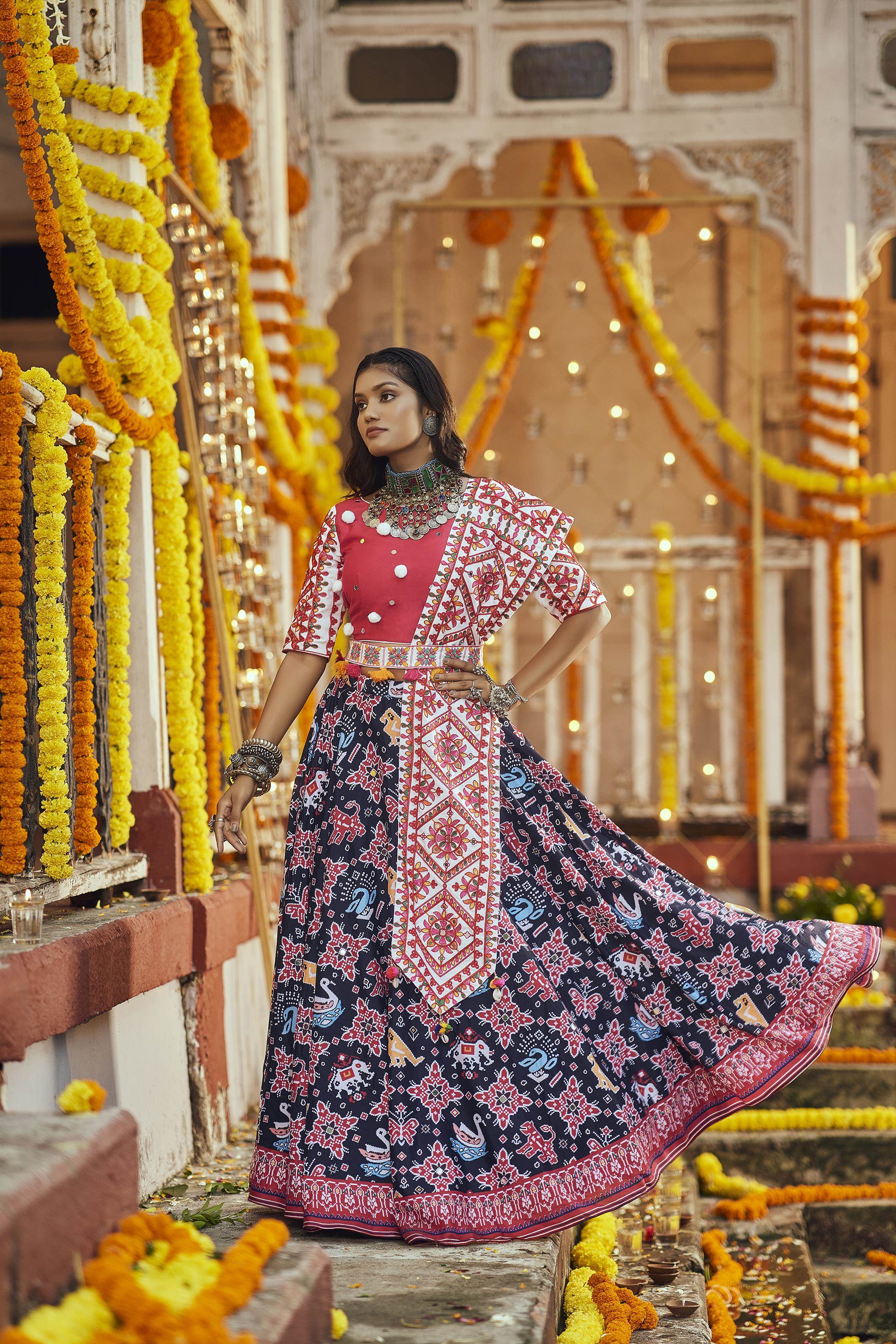 Fully Stitched Georgette Lehenga Set in Various Colors Yellow, Red, Black,  Pink. Ready to Wear Lehenga Choli, Readymade Lehenga, Crop Top - Etsy