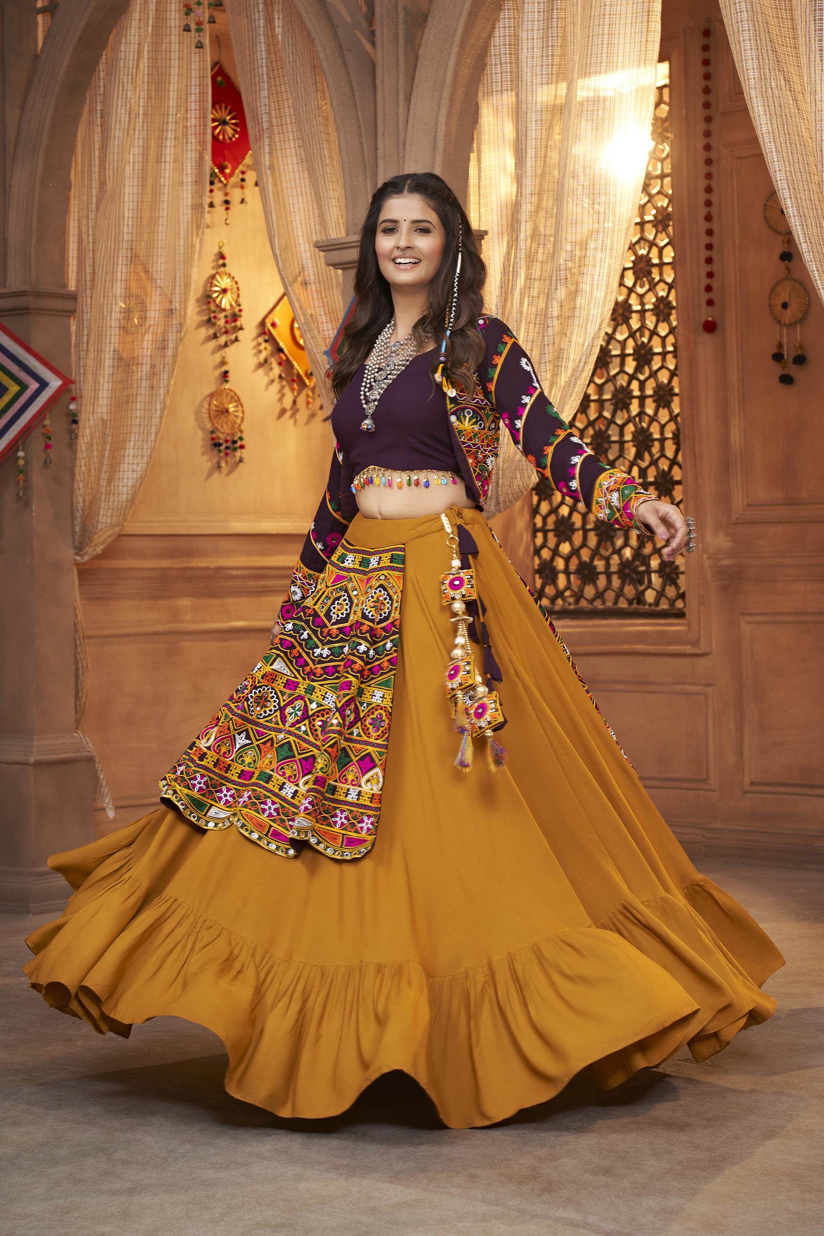 Buy Bridal Lehenga Choli - Royal Multicolor Yellow Embroidered Lehenga –  Empress Clothing